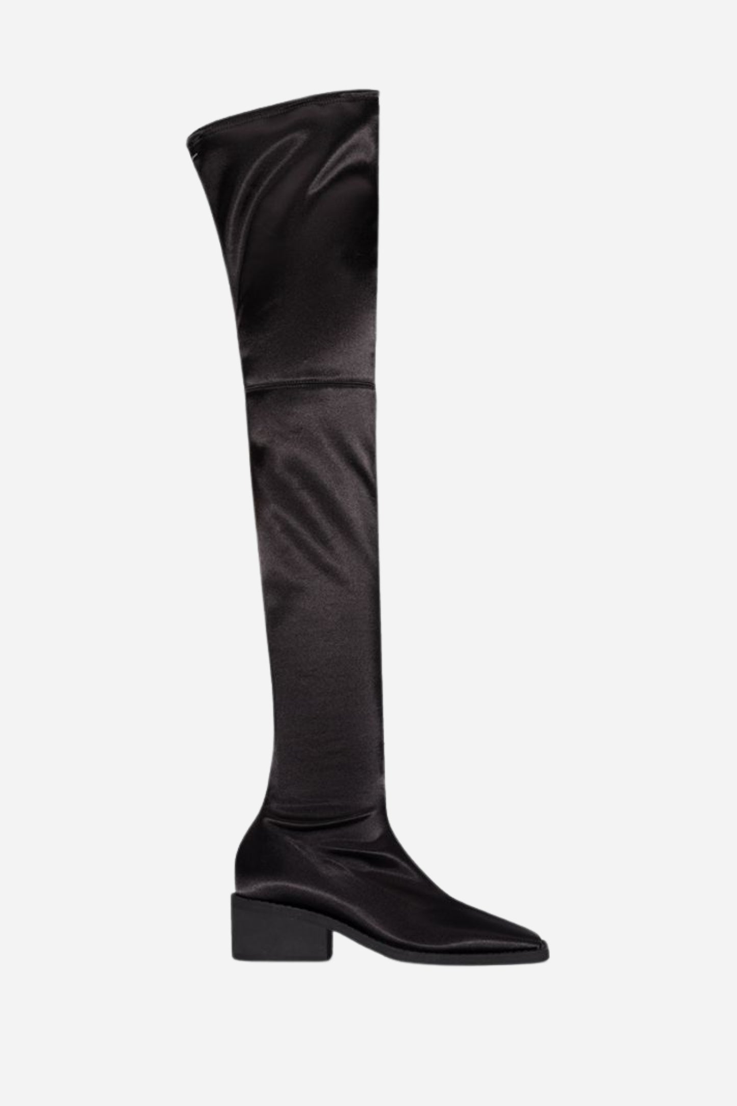 Satin Over The Knee Boots